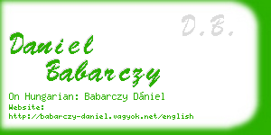 daniel babarczy business card